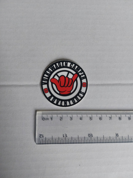 2" (4cm) Volkswagen Camper Adventures sticker